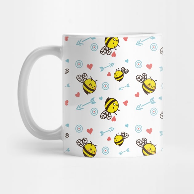 Cuddly Bees and Arrows by aglomeradesign